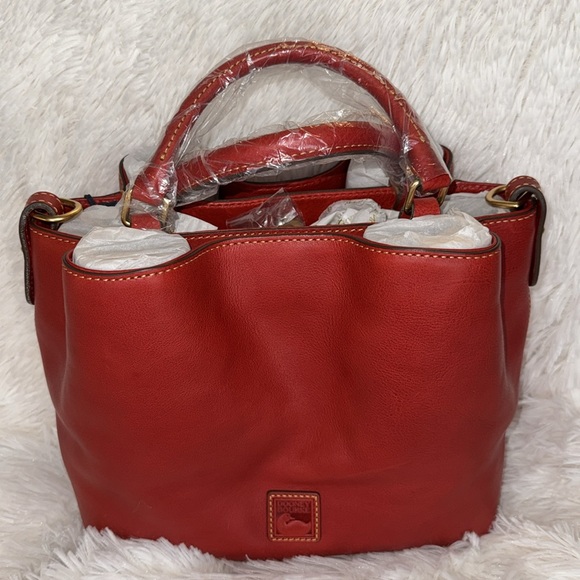 Dooney & Bourke NWT Florentine Small Brenna in Red - Picture 2 of 11